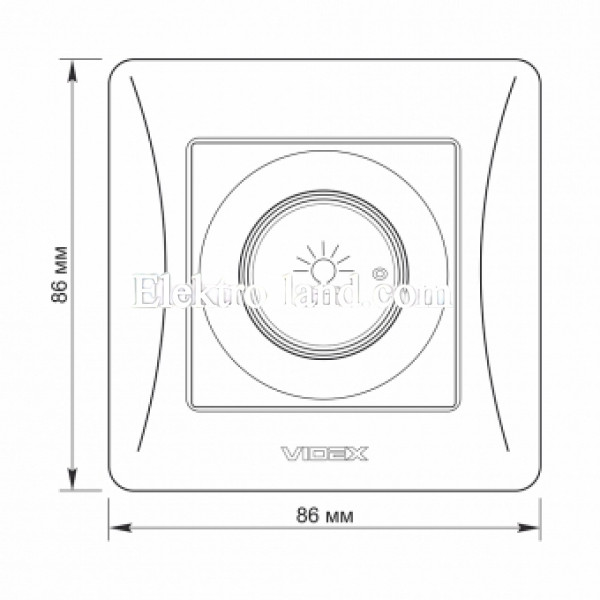 Диммер (регулятор яркости) 600w белый Videx Binera 